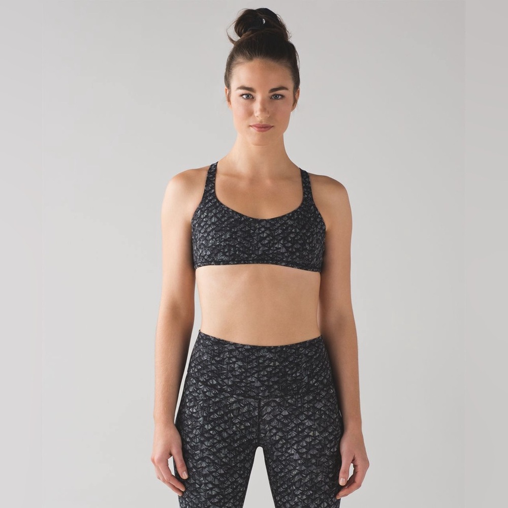 Lululemon - Free To Be Zen Sports Bra in Iridescent Multi Black and Gray